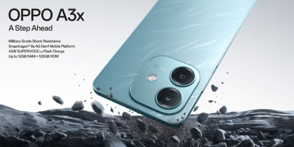OPPO A3x | 6GB RAM + 128GB ROM | Snapdragon 6s 4G Gen1 | Military-Grade Shock Resistance | IP54 | Smartphone